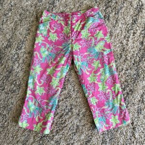 Girl’s Lilly Pulitzer Capris Rock A Hula Monkey